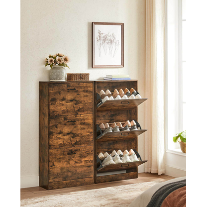 Artikelbild 4 für VASAGLE Schuhschrank, LBC030X01 braun keine Fachböden 60,0 x 24,0 x 120,0 cm, Artikelnummer 289346