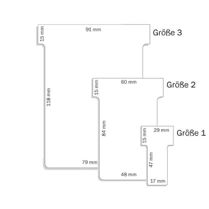 Artikelbild 3 für FRANKEN TK101 Größe 1 T-Steckkarten rot, 100 St., Artikelnummer 670996
