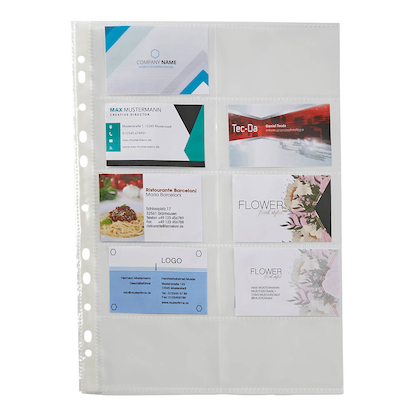 Artikelbild 2 für Lands Visitenkartenhüllen DIN A4 glasklar glatt 0,08 mm, 10 St., Artikelnummer 202707