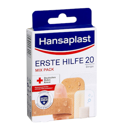 Artikelbild für Hansaplast Pflaster ERSTE HILFE MIX 2049762 beige, weiß, 20 St., Artikelnummer 148716