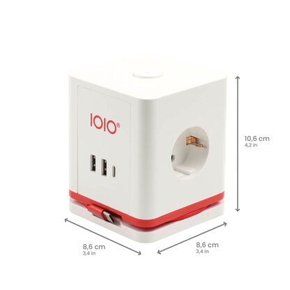 Artikelbild 6 für IOIO SW 1000 3-fach Steckdosenwürfel 1,5 m weiß mit USB-Buchse, Artikelnummer 508967