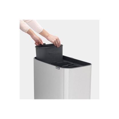Artikelbild 5 für brabantia Bo Touch Bin Mülltrenner 3x 11,0 l silber, schwarz, 1 St., Artikelnummer 628212