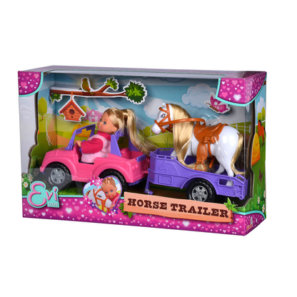 Artikelbild 4 für Simba Jeep Pferdeanhänger mit Pony Evi LOVE Puppe, Artikelnummer 957904