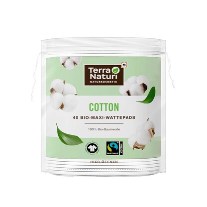 Artikelbild für Terra Naturi Wattepads Maxi 1-lagig weiß, 40 St., Artikelnummer 603856