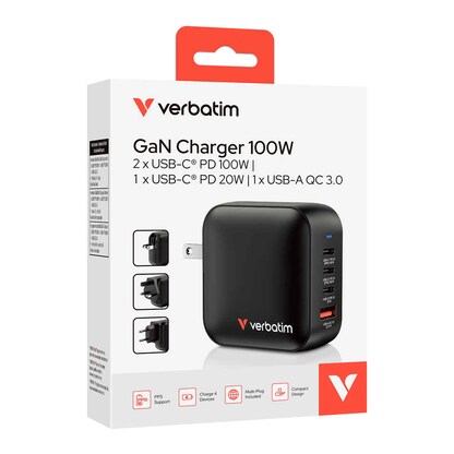 Artikelbild 2 für verbatim 32231 Mini GaN Ladeadapter schwarz, 100 W, Artikelnummer 738298