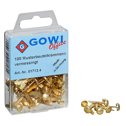Artikelbild für Gowi Musterbeutelklammern Rundkopf, 100 St., Artikelnummer 475386