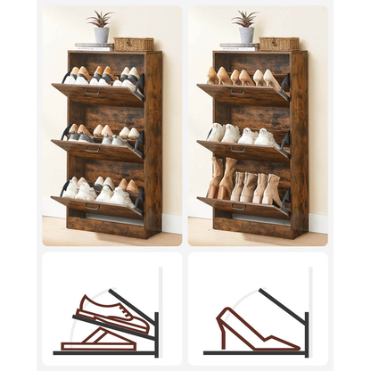 Artikelbild 6 für VASAGLE Schuhschrank, LBC030X01 braun keine Fachböden 60,0 x 24,0 x 120,0 cm, Artikelnummer 289346