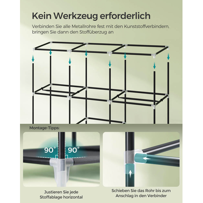 Artikelbild 8 für SONGMICS Stoffschrank, RYG12G grau 150,0 x 45,0 x 175,0 cm, 1 St., Artikelnummer 439586