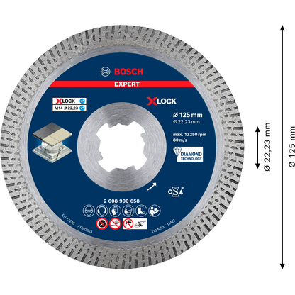Artikelbild 7 für BOSCH Diamant-Trennscheibe EXPERT HardCeramic X-LOCK, 1 St., Artikelnummer 489367