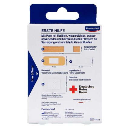 Artikelbild 3 für Hansaplast Pflaster ERSTE HILFE MIX 2049762 beige, weiß, 20 St., Artikelnummer 148716