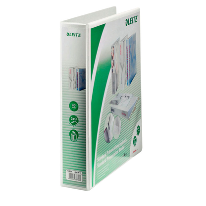 Artikelbild 2 für LEITZ Präsentationsringbücher 2-Ringe weiß 6,3 cm DIN A4, 4 St., Artikelnummer 596049