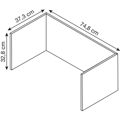 Artikelbild 2 für HAMMERBACHER FlexWall Akustikrückwand grau 74,8 x 37,3 x 32,8 cm, Artikelnummer 949572