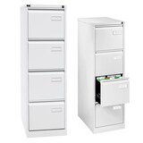 Artikelbild 1 für BISLEY LIGHT Hängeregistraturschrank verkehrsweiß 4 Schubladen 41,3 x 62,2 x 132,1 cm, 1 St., Artikelnummer 919779