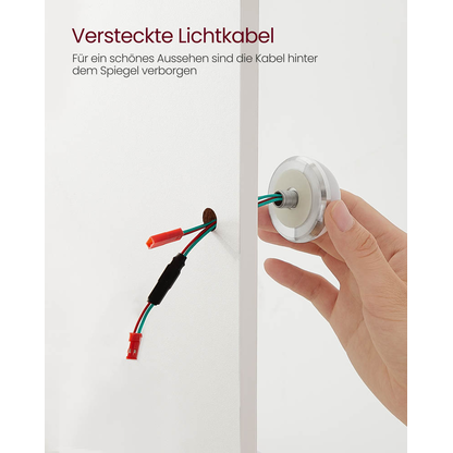 Artikelbild 7 für VASAGLE Schminktisch rechteckig Melamin, Spanplatte weiß 80,0 x 40,0 x 145,0 cm, 1 St., Artikelnummer 439057