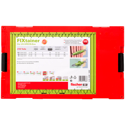Artikelbild 5 für fischer FixTainer - UX-Green-Box 532894 Universaldübel-Sortiment, 210-teilig, Artikelnummer 479719