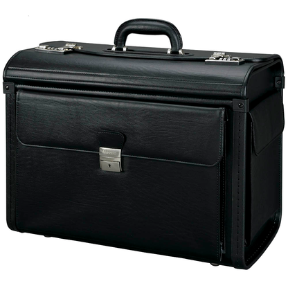 Artikelbild 2 für Alassio Pilotenkoffer VICENZA Lederimitat schwarz 46,0 x 21,5 x 35,0 cm, Artikelnummer 143255