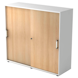 Artikelbild 1 für HAMMERBACHER Schiebetürenschrank 1753S, V1753S/W/E/CE weiß, eiche 2 Fachböden 120,0 x 40,0 x 110,0 cm, Artikelnummer 861486