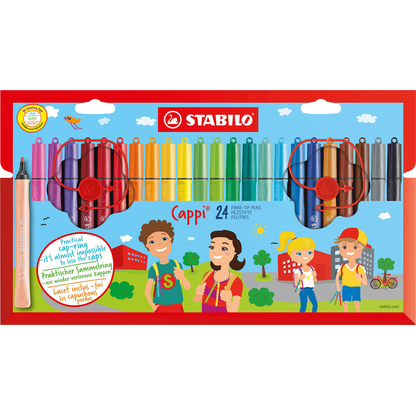 Artikelbild für STABILO Cappi Filzstifte farbsortiert, 24 St., Artikelnummer 108561