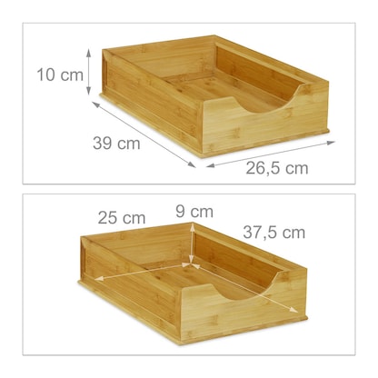 Artikelbild 4 für relaxdays Briefablage braun DIN A4, 1 St., Artikelnummer 392641
