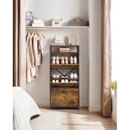 Artikelbild 10 für VASAGLE Schuhschrank, LBS101B01 braun 1 Fachboden 60,0 x 30,0 x 130,0 cm, Artikelnummer 289377