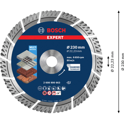 Artikelbild 6 für BOSCH Diamant-Trennscheibe EXPERT MultiMaterial, 1 St., Artikelnummer 218919