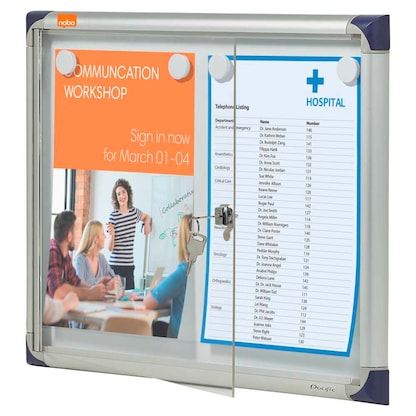 Artikelbild 3 für nobo Schaukasten weiß 2x DIN A4 50,5 x 2,5 x 38,5 cm, 1 St., Artikelnummer 783919