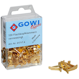 Artikelbild 1 für Gowi Musterbeutelklammern Flachkopf, 100 St., Artikelnummer 475398