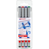 Artikelbild 1 für edding 152 Folienstifte-Set farbsortiert non-permanent, 4 St., Artikelnummer 269421