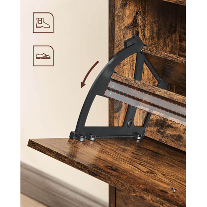 Artikelbild 7 für VASAGLE Schuhschrank, LBC030X01 braun keine Fachböden 60,0 x 24,0 x 120,0 cm, Artikelnummer 289346