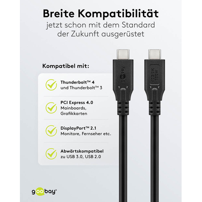 Artikelbild 6 für goobay USB 4 USB-Kabel 2,0 m schwarz, 1 St., Artikelnummer 557508