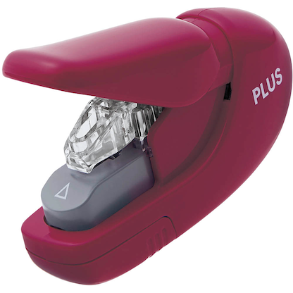 Artikelbild für PLUS JAPAN Klammerloses Heftgerät weinrot, 1 St., Artikelnummer 273399