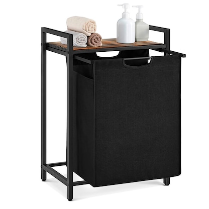 Artikelbild 2 für VASAGLE Wäschekorb braun, schwarz, 1 St., Artikelnummer 438859