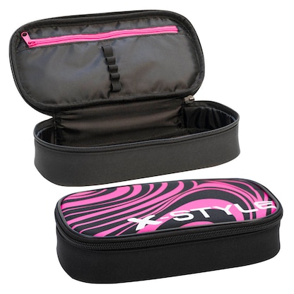 Artikelbild für EBERHARD FABER Schlampermäppchen Jumbo schwarz /pink, 21,5 x 10,5 cm, Artikelnummer 106629