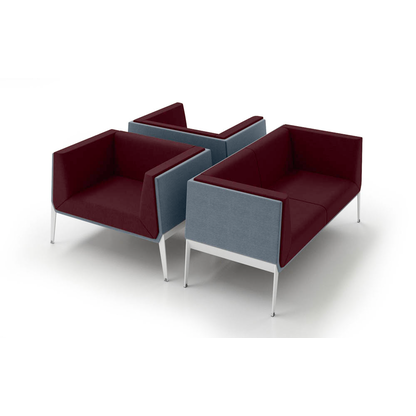 Artikelbild 4 für Quadrifoglio 2-Sitzer Sofa Accord bordeaux, grau weiß Stoff 156,0 x 68,0 x 76,0 cm, 1 St., Artikelnummer 462123