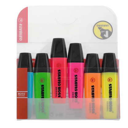 Artikelbild 2 für STABILO BOSS ORIGINAL Textmarker farbsortiert, 6 St., Artikelnummer 244632