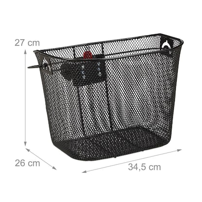 Artikelbild 8 für relaxdays Fahrradkorb vorne Stahl schwarz, Artikelnummer 441594