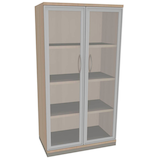 Artikelbild 1 für fm Aktenschrank Sidney, 4260267328866 akazie, Acrylglas klar 3 Fachböden 80,0 x 44,2 x 151,7 cm, Artikelnummer 371885