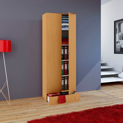 Artikelbild 4 für VCM my office Aktenschrank Vandol, 912198 buche 4 Fachböden 70,0 x 40,0 x 198,0 cm, Artikelnummer 348332