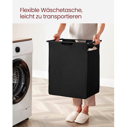 Artikelbild 9 für VASAGLE Wäschekorb braun, schwarz, 1 St., Artikelnummer 438859