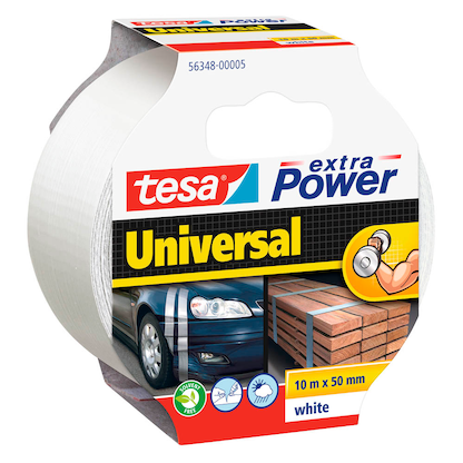 Artikelbild für tesa extra Power® Universal Gewebeband weiß 50,0 mm x 10,0 m 1 Rolle, Artikelnummer 824276