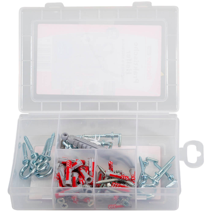 Artikelbild 2 für fischer easyDIY Box Neue Wohnung 547212 Dübel- und Schrauben-Sortiment, 76-teilig, Artikelnummer 480149