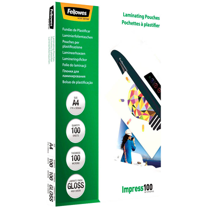 Artikelbild 7 für Fellowes Impress100 Laminierfolien glänzend für A4 100 micron, 100 St., Artikelnummer 306787