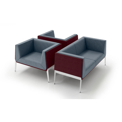 Artikelbild 4 für Quadrifoglio 2-Sitzer Sofa Accord grau, bordeaux weiß Stoff 156,0 x 68,0 x 76,0 cm, 1 St., Artikelnummer 462130