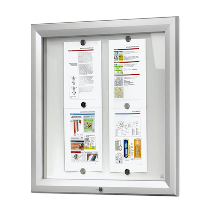 Artikelbild für Showdown® Displays Schaukasten T silber 6x DIN A4 80,5 x 4,7 x 76,0 cm, 1 St., Artikelnummer 560508