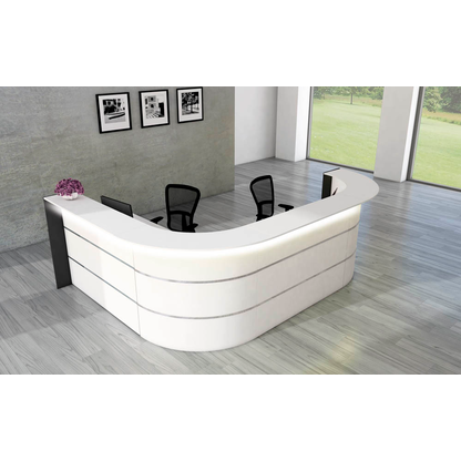 Artikelbild 4 für Kerkmann Empfangstheke BARI L-Form, weiß, anthrazit 335,0 x 235,0 x 112,0 cm, Artikelnummer 690519