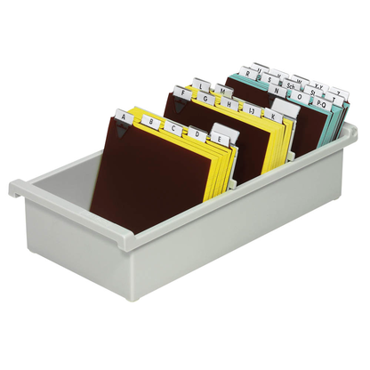 Artikelbild 4 für HAN Karteikasten DIN A6 für 1.300 Karteikarten grau ohne Deckel, Artikelnummer 184168