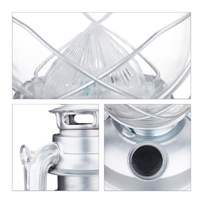 Artikelbild 2 für relaxdays LED Laterne silber 11,5 cm, 1 St., Artikelnummer 644821