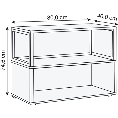 Artikelbild 3 für HAMMERBACHER Aktenregal FlexWall weiß 80,0 x 40,0 x 74,6 cm, 1 St., Artikelnummer 949920