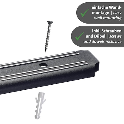 Artikelbild 3 für WESTMARK Black Magnetleiste schwarz 5,0 x 38,0 cm, 1 St., Artikelnummer 996898