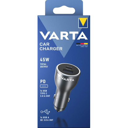 Artikelbild 2 für VARTA Kfz-Ladeadapter schwarz, 45 Watt / VA, Artikelnummer 416109